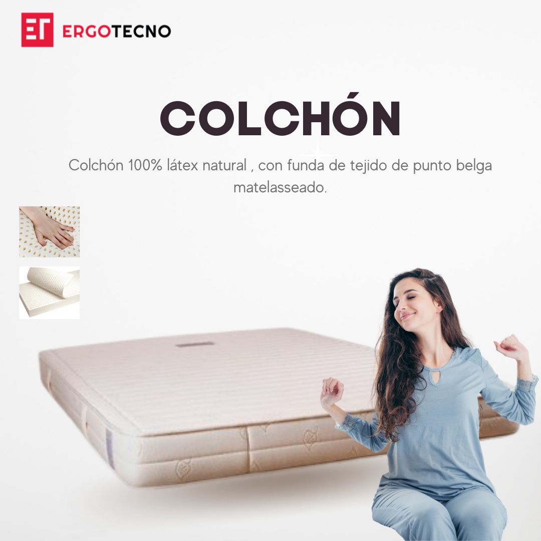 Hornear Radioactivo Pero Colchon 100% Latex Natural - Maximo confort - Ergotecno